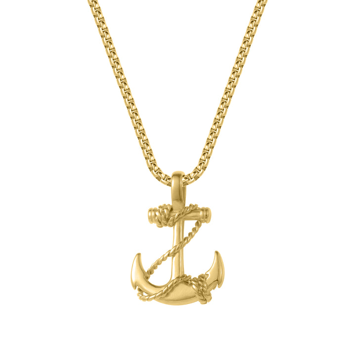 Collier 46cm Avec Pendentif Ancre Et Cœur - Noir - Neuf Sans Emballage
