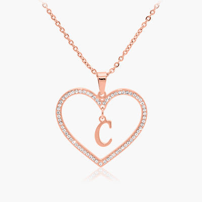 Collier Amour Initiale avec Strass