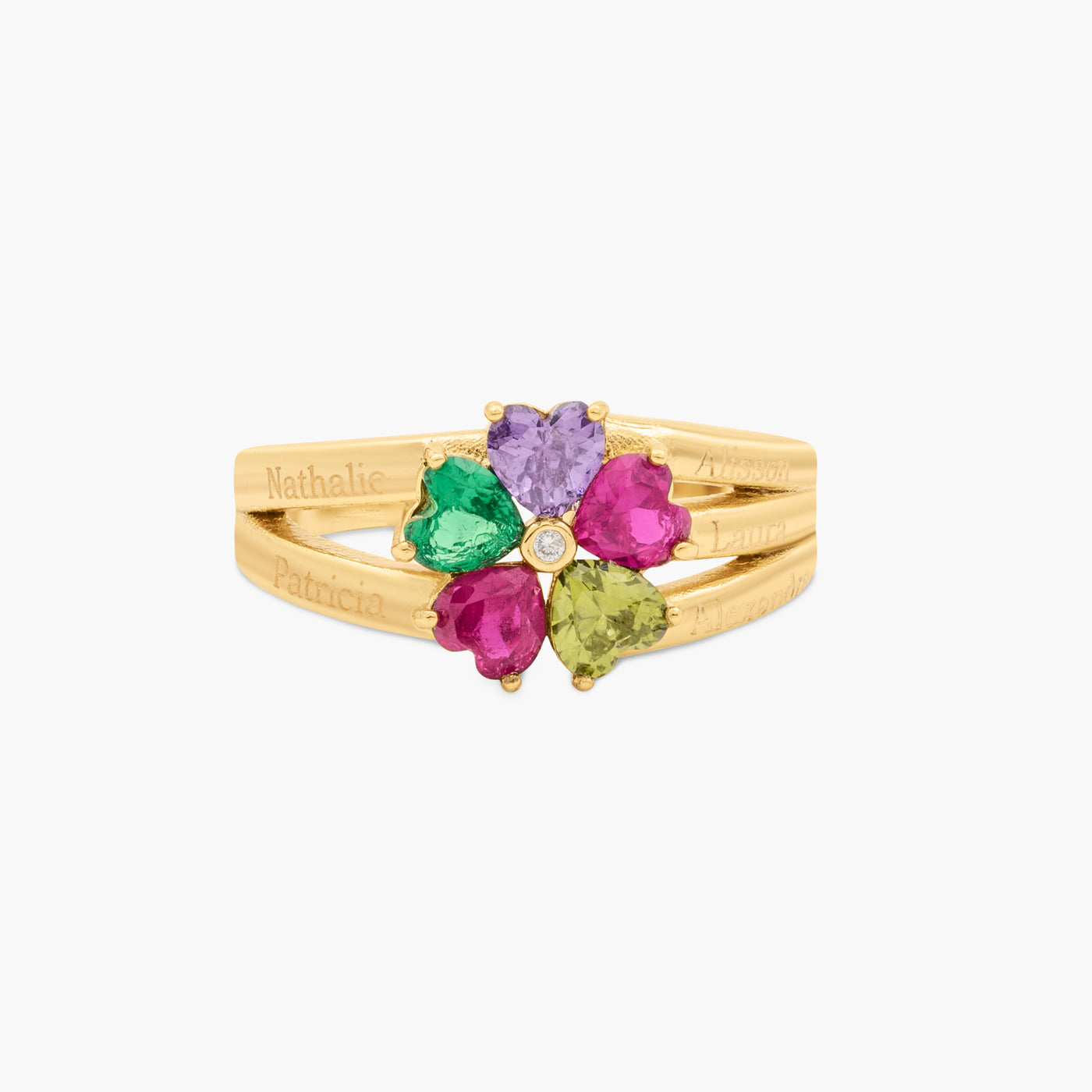 Bague Pierres De Naissance Personnalisable – Amour Bijoux