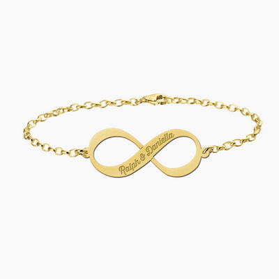 Amour & Bijoux - bracelet infini en or 14 carats