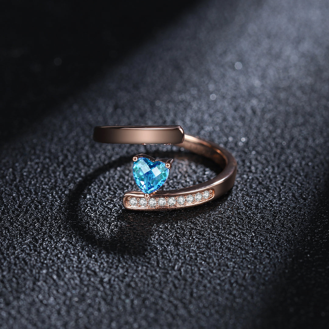 Bague 1 Pierre De Naissance Personnalisable Amour Bijoux