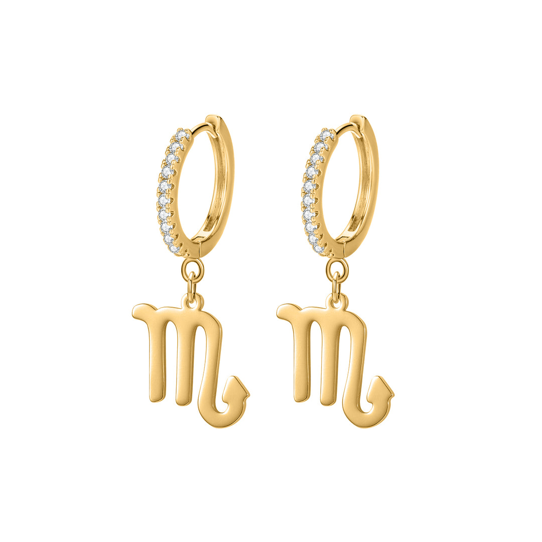 Paire Boucles D'Oreilles Homme/Femme Acier - Signe Bélier Astrologie - Style Biker GEC215