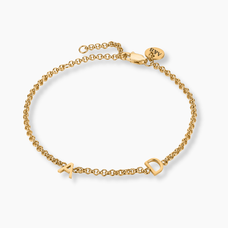 Amour & Bijoux - bracelet initiales or