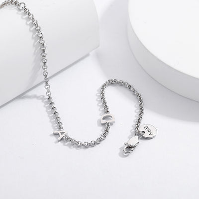 Amour & Bijoux - bracelet initiales argent